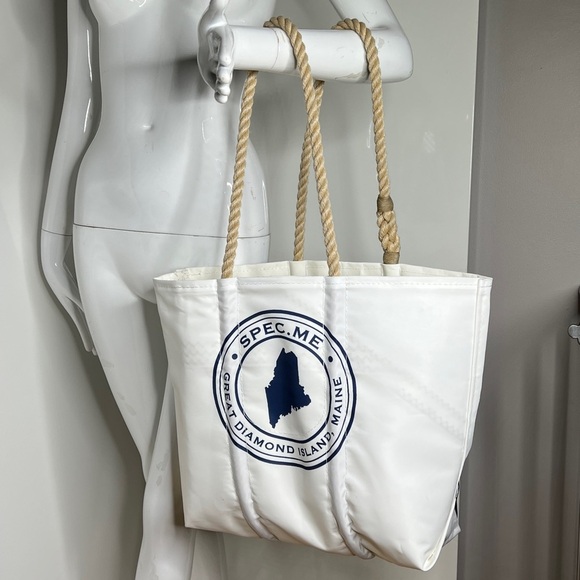 Sea Bags Handbags - Great Diamond Island Maine Tote by Sea Bags Handmade from Recycled Sails